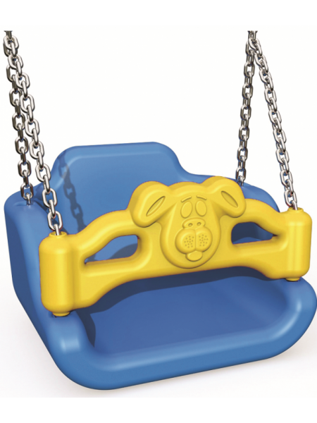 Гойдалка пластикові з обмежувачем на ланцюгах великі Гойдалка пластикові з обмежувачем на ланцюгах великі